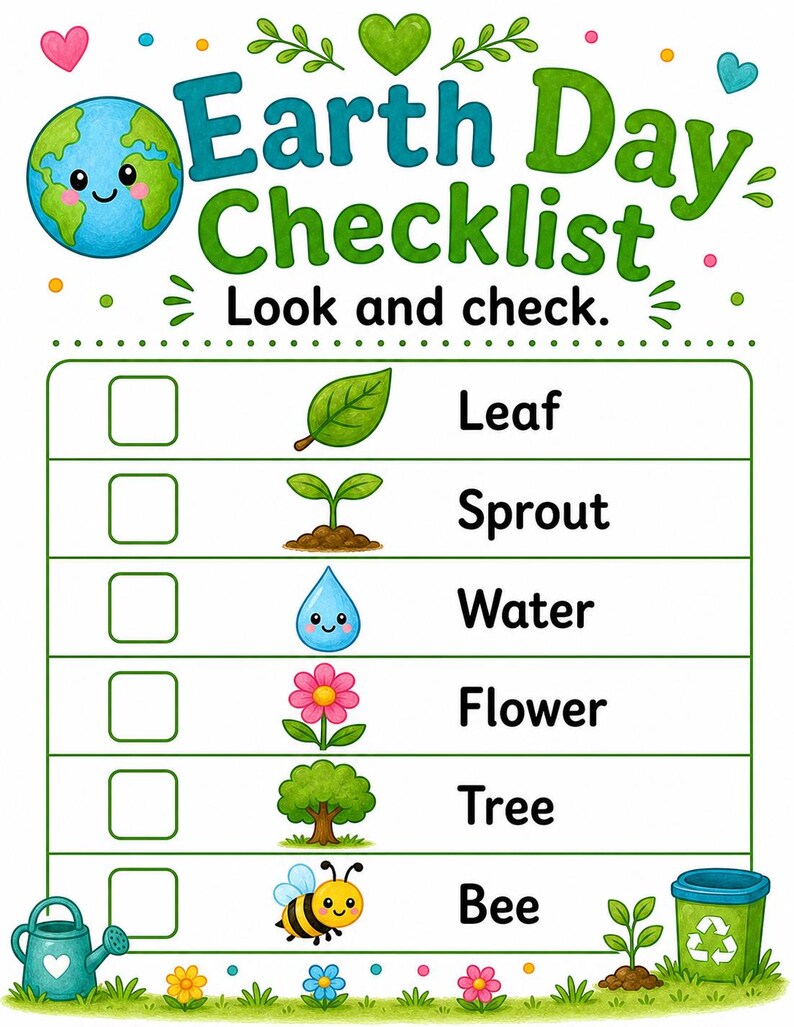 Earth Day Helper Activity Pages | Earth Day Activity Sheets | Printable PDF | Digital Download image 4