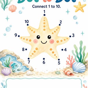 Starfish Activity Cove | Kids Activity Sheets | Printable PDF | Digital Download image 6