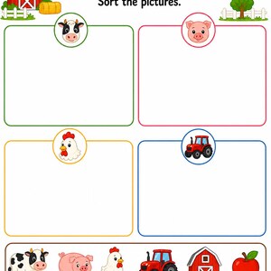 Bauernhof Bilderpuzzle | Farmaktivitätsseiten | Druckbare PDF | Digitaler Download Bild 3