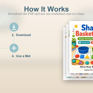 Vorm Mand Sorteren | Werkbladen voor het sorteren van vormen | Afdrukbare pdf | Digitale download afbeelding 8