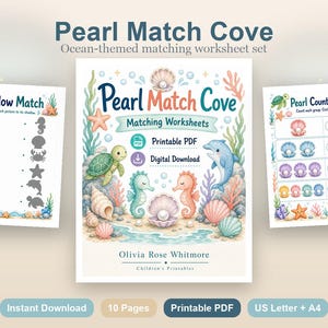 Pearl Match Cove | Folhas de Atividades de Correspondência | PDF para Imprimir | Download Digital imagem 2
