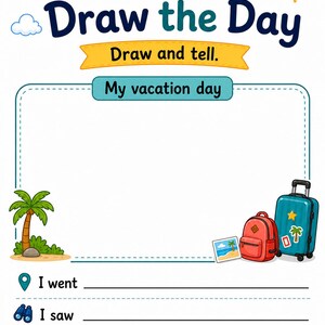 Vacation Journal Pages | Vacation Journal for Kids | Printable PDF | Digital Download image 7