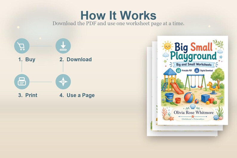 Big Small Playground | Big and Small Worksheets | Printable PDF | Digital Download image 8
