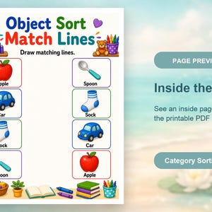 Everyday Object Sort | Category Sorting Worksheets | Printable PDF | Digital Download image 10