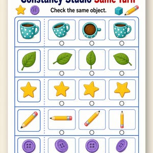 Object Constancy Studio | Object Constancy Worksheets | Printable PDF | Digital Download image 9