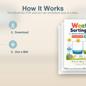 Vädersorteringsmattor | Väderarbetsblad för förskola | Utskrivbar PDF | Digital nedladdning bild 8