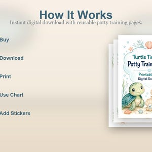 Turtle Tiny Steps | Tabela nauki korzystania z nocnika | Do druku w formacie PDF | Pobierz cyfrowo zdjęcie 4