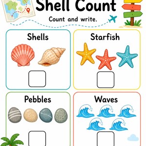 Pagine di avventura in spiaggia / Attività in spiaggia per bambini / PDF stampabile / Download digitale immagine 5