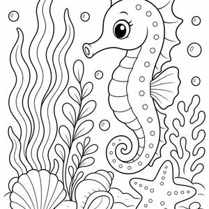 Mermaid Lagoon Coloring Pages | Mermaid Coloring Pages | Printable PDF | Digital Download image 4