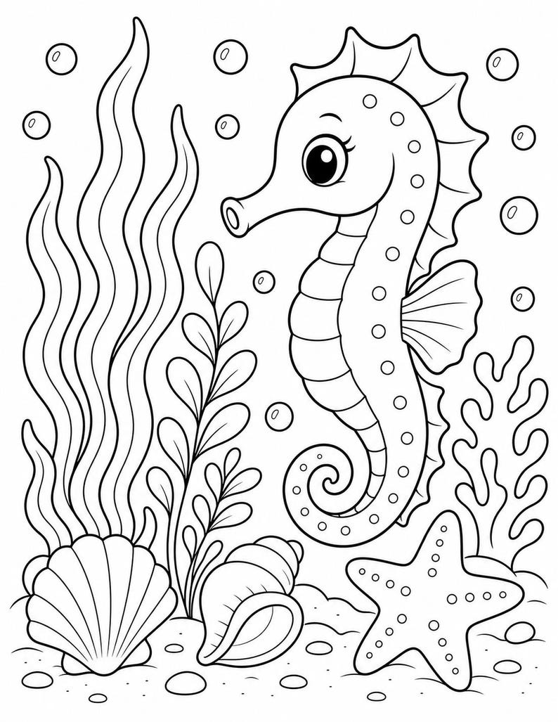 Mermaid Lagoon Coloring Pages | Mermaid Coloring Pages | Printable PDF | Digital Download image 4