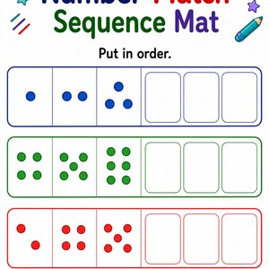 Number Quantity Mats | Number Matching Worksheets | Printable PDF | Digital Download image 7