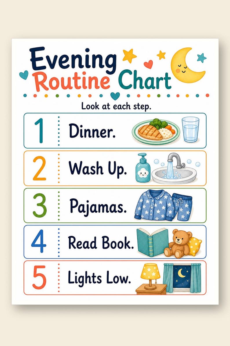 Evening Ready Path | Evening Routine Chart | Printable PDF | Digital Download image 9