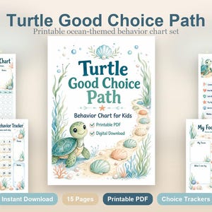 Turtle Good Choice Path | Behavior Chart for Kids | Printable PDF | Digital Download image 2