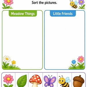 Match Meadow Pages | Matching Worksheets | Printable PDF | Digital Download image 3