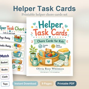 Taakkaarten voor helpers | Karweikaarten voor kinderen | Afdrukbare pdf | Digitale download afbeelding 2