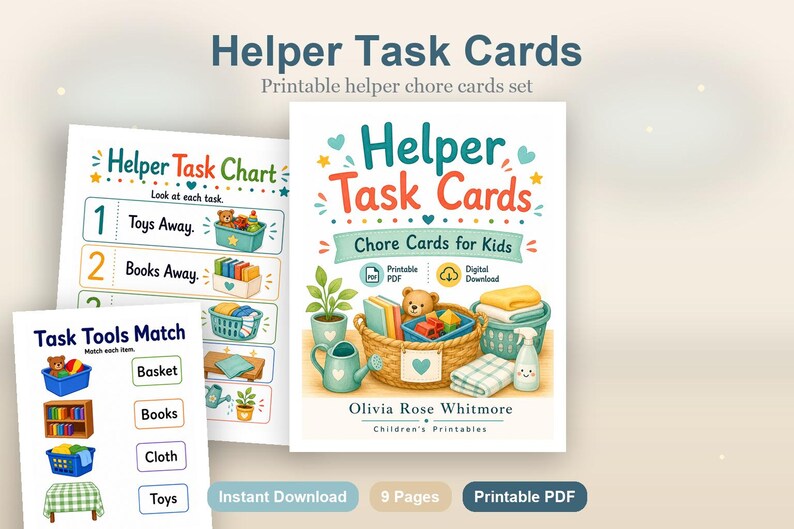 Taakkaarten voor helpers | Karweikaarten voor kinderen | Afdrukbare pdf | Digitale download afbeelding 2