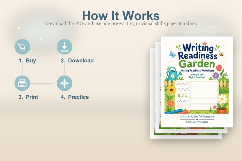 Writing Readiness Garden | Writing Readiness Worksheets | Printable PDF | Digital Download image 8