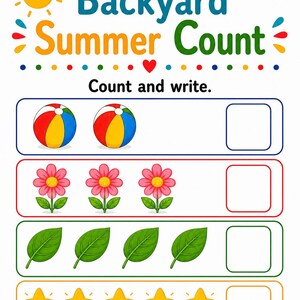 Backyard Summer Play Pages | Backyard Summer Activities | Printable PDF | Digital Download image 5