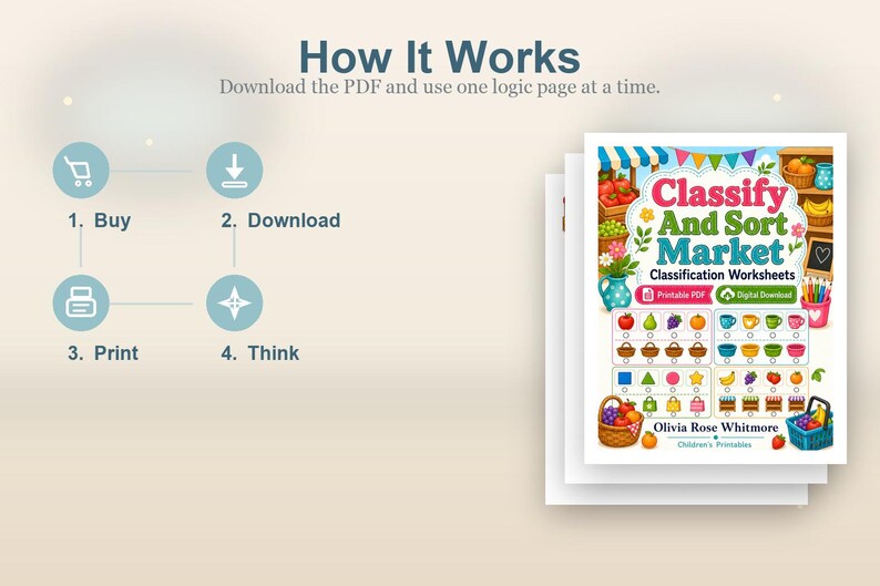 Classify And Sort Market | Classification Worksheets | Printable PDF | Digital Download image 8
