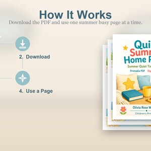Quiet Summer Home Pages | Summer Quiet Time Activities | Printable PDF | Digital Download image 8