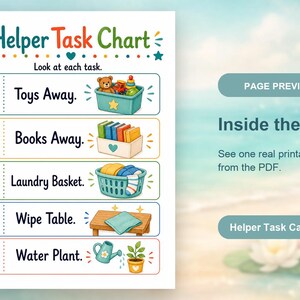 Taakkaarten voor helpers | Karweikaarten voor kinderen | Afdrukbare pdf | Digitale download afbeelding 10