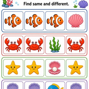 Ozean-Suche Puzzles | Ozean Aktivität Bogen | Druckbare PDF | Digitaler Download Bild 5