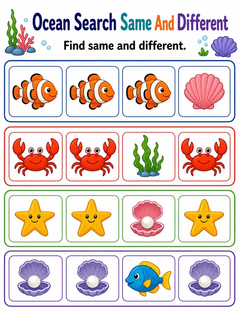 Ozean-Suche Puzzles | Ozean Aktivität Bogen | Druckbare PDF | Digitaler Download Bild 5