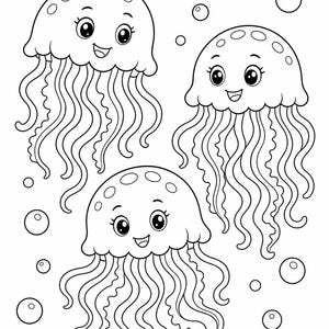 Kleurplaten Ocean Friends | Oceaan kleurplaten | Afdrukbare pdf | Digitale download afbeelding 6