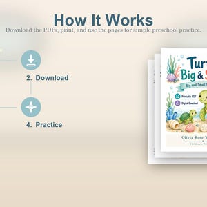 Turtle Big & Small | Big and Small Worksheets | Printable PDF | Digital Download image 8