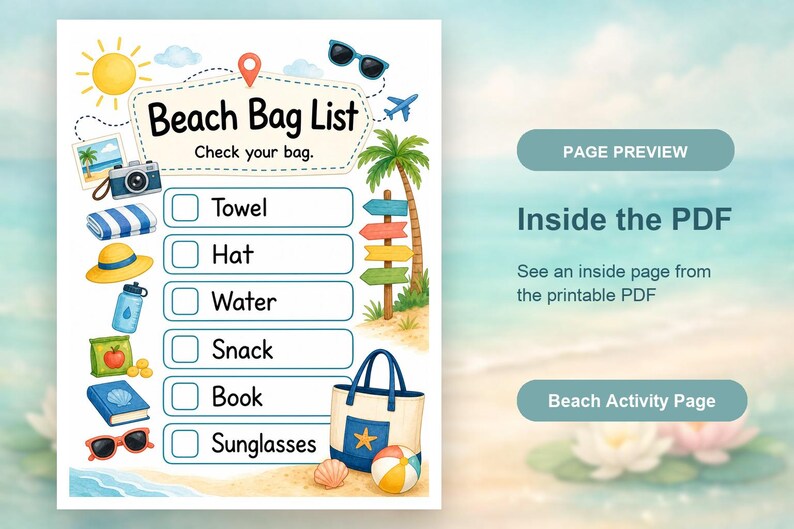 Pagine di avventura in spiaggia / Attività in spiaggia per bambini / PDF stampabile / Download digitale immagine 10