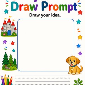 Little Story Builder Pages | Story Starters for Kids | Printable PDF | Digital Download image 3