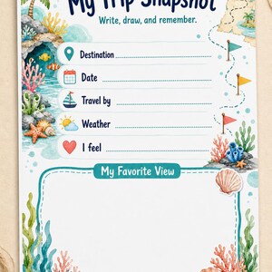 Coral Cove Abenteuerkarte | Kinder Reisetagebuch | Druckbare PDF | Digitaler Download Bild 5