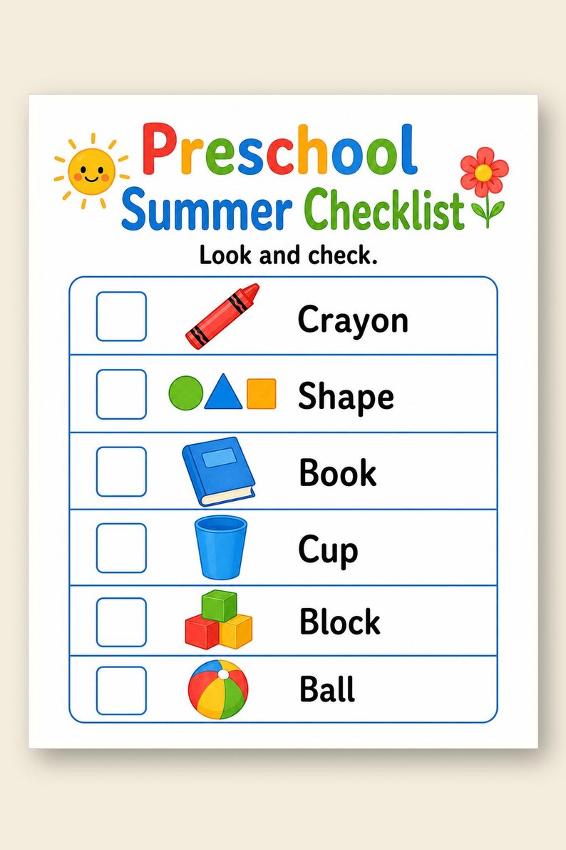 Vorschule Sommer Spaß Seiten | Sommer-Aktivitäten für Kinder im Vorschulalter | Druckbare PDF | Digitaler Download Bild 9