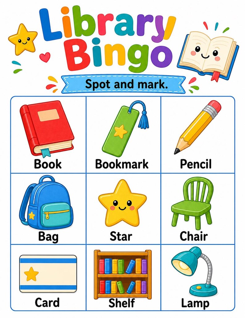 Library Day Activity Pages | Library Activities for Kids | Printable PDF | Digital Download image 3