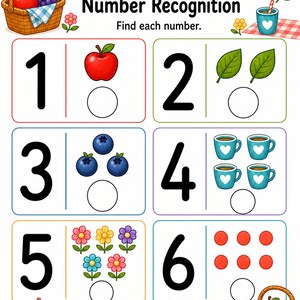 Number Sense Picnic | Number Sense Worksheets | Printable PDF | Digital Download image 3
