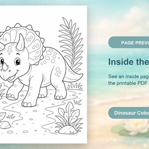 Dino Discovery Coloring Pages | Dinosaur Coloring Pages | Printable PDF | Digital Download image 10