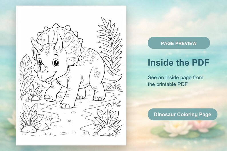 Dino Discovery Coloring Pages | Dinosaur Coloring Pages | Printable PDF | Digital Download image 10