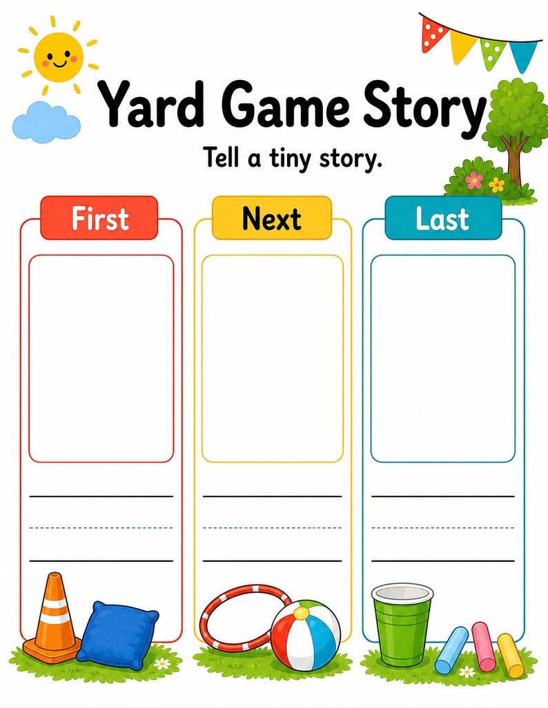 Yard Game Trail Pages | Backyard Game Activity Pages | Printable PDF | Digital Download image 7