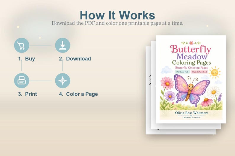Butterfly Meadow Coloring Pages | Butterfly Coloring Pages | Printable PDF | Digital Download image 8