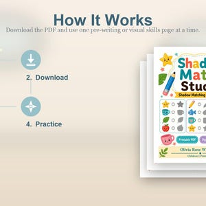 Shadow Match Studio | Shadow Matching Worksheets | Printable PDF | Digital Download image 8