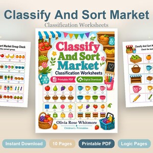 Classify And Sort Market | Classification Worksheets | Printable PDF | Digital Download image 2