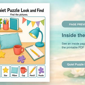 Quiet Puzzle Pack | Printable Puzzle Pages for Kids | Printable PDF | Digital Download image 10
