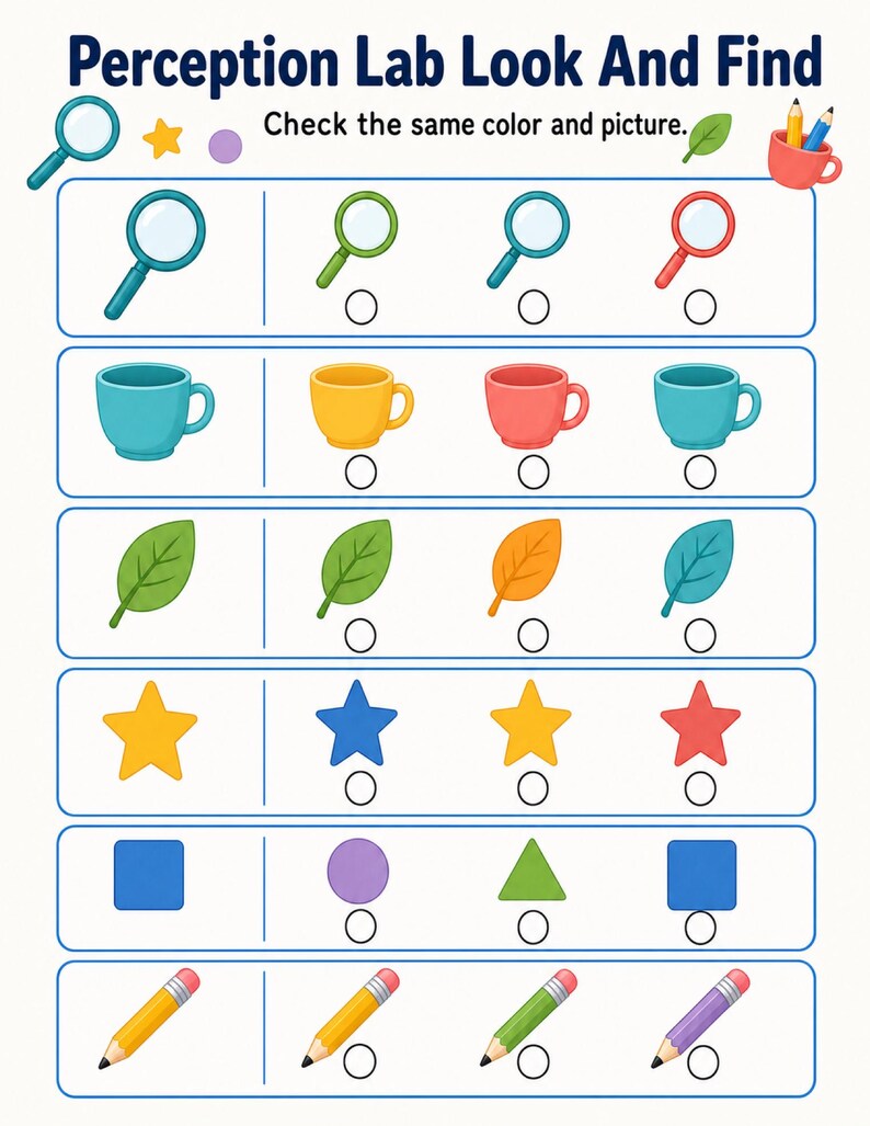 Visual Perception Lab | Visual Perception Worksheets | Printable PDF | Digital Download image 3