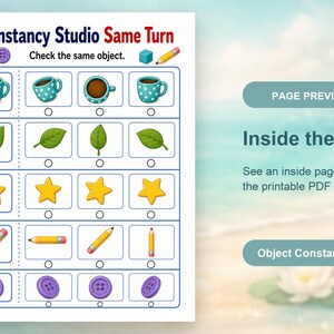 Object Constancy Studio | Object Constancy Worksheets | Printable PDF | Digital Download image 10