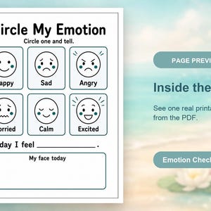 Registro de emociones arcoíris / Tabla de emociones para niños / PDF imprimible / Descarga digital imagen 10