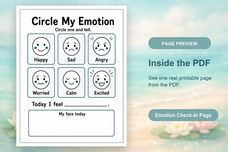 Registro de emociones arcoíris / Tabla de emociones para niños / PDF imprimible / Descarga digital imagen 10