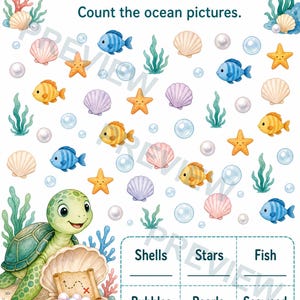 海の生き物アクティビティブックXL｜子供向けアクティビティシート｜印刷可能なPDF｜デジタルダウンロード 画像 4