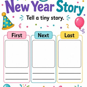 Sparkle Neujahrs-Tätigkeitsseiten | Neujahrs-aktivitätsblätter | Druckbare PDF | Digitaler Download Bild 7