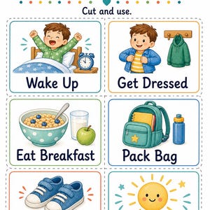 Morgen Bereiter Weg | Morgen-Routine-Diagramm | Druckbare PDF | Digitaler Download Bild 4