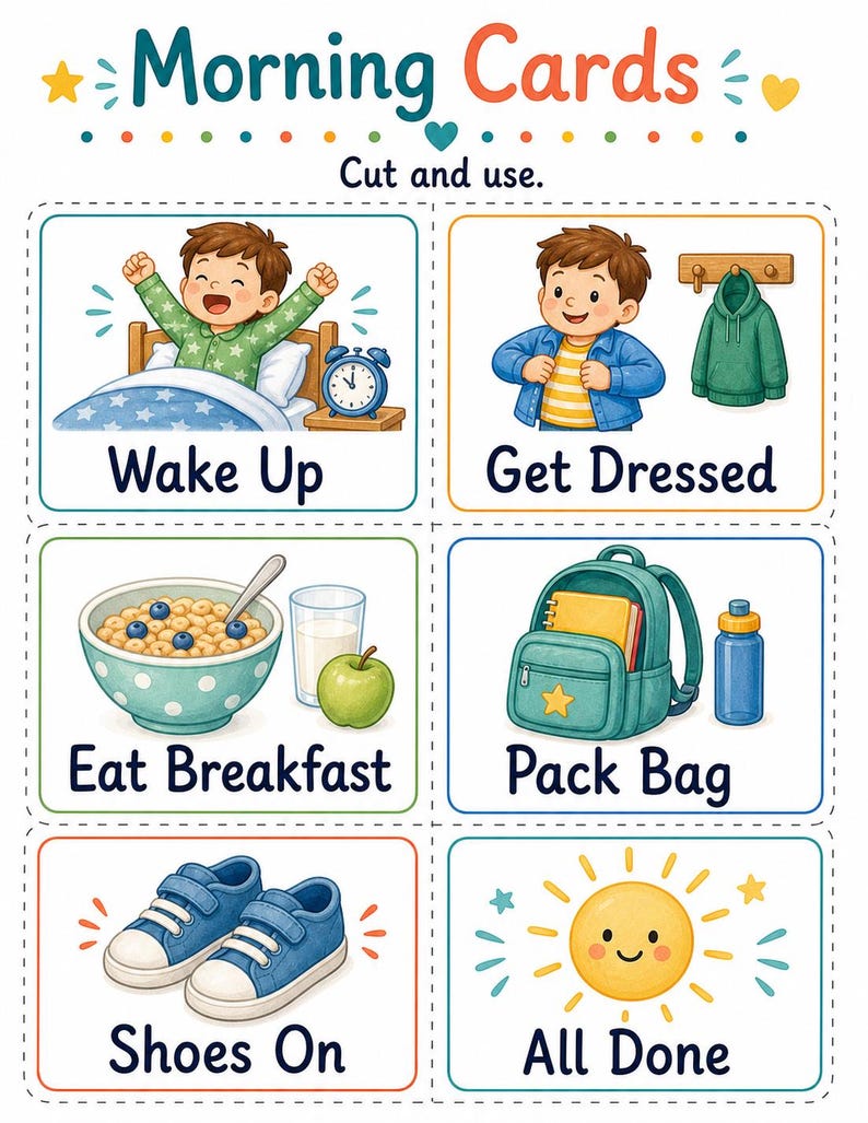 Morgen Bereiter Weg | Morgen-Routine-Diagramm | Druckbare PDF | Digitaler Download Bild 4